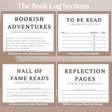 Book Log Reading Journal w/ 120 Reviews & Bookmark – Hardcover Journal with 120 Review Pages | Track & Review Reads, Reading Progress & Club Notes