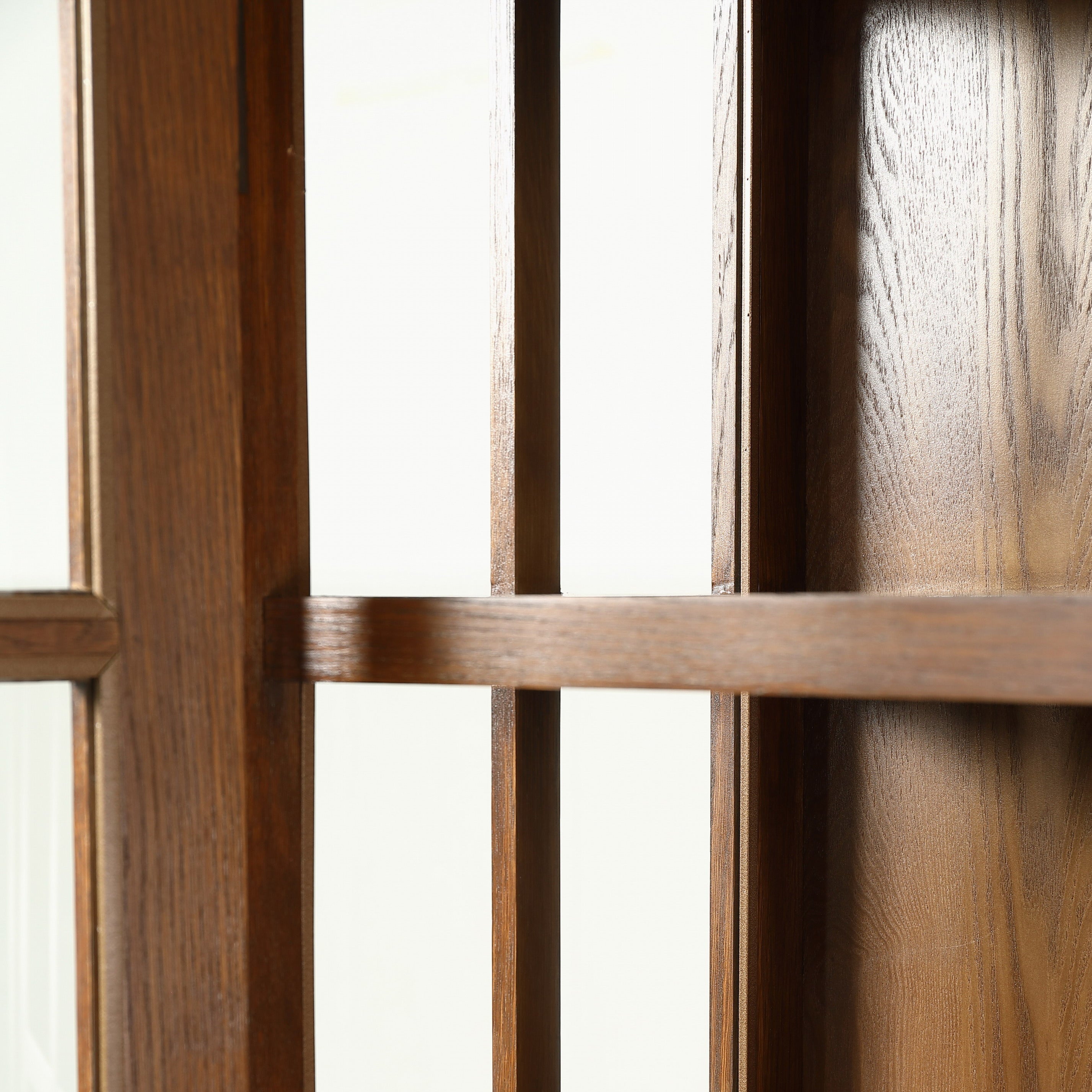 Mission Oak Display China Cabinet / Bookcase - Walnut - 39"W