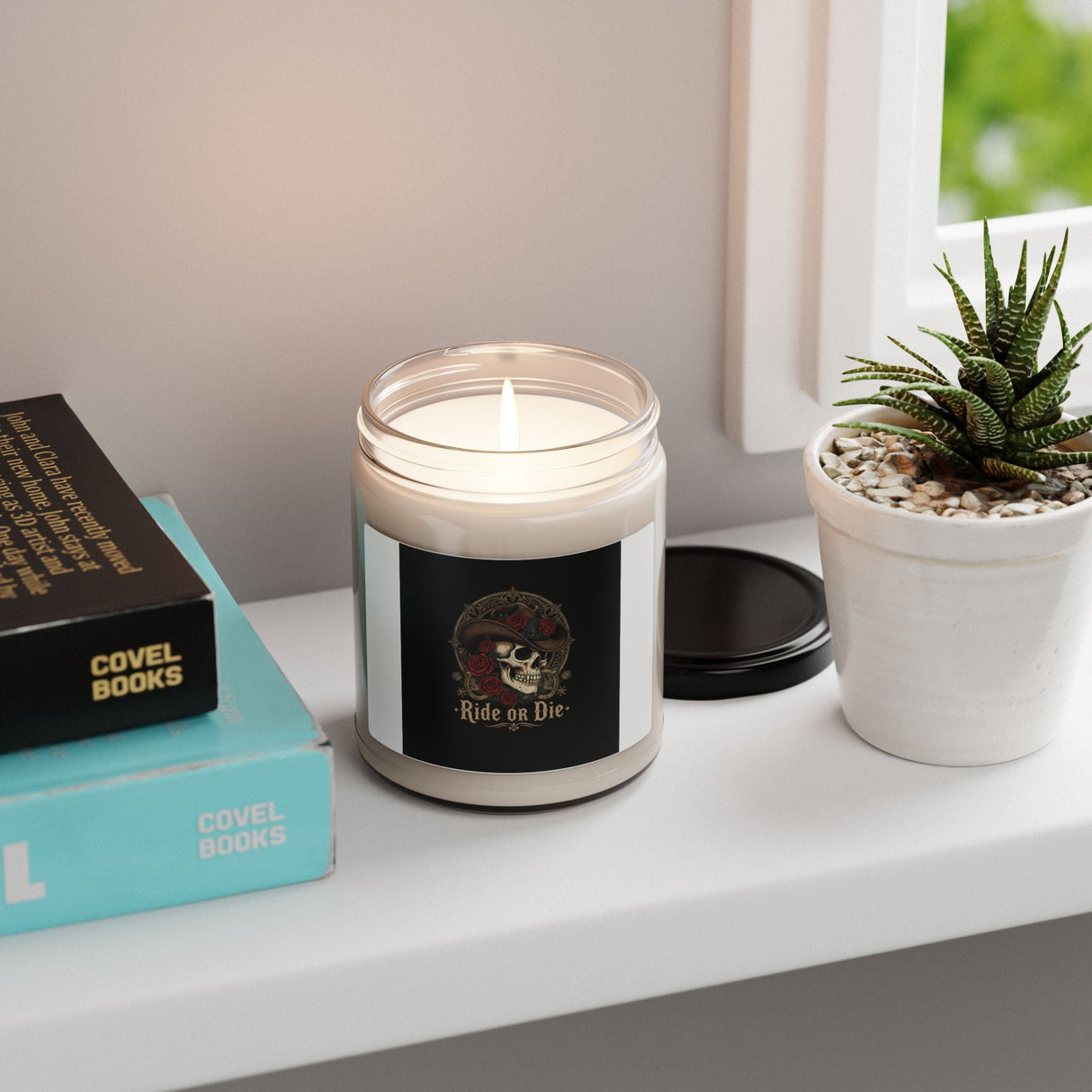 Ride or Die Skull Candle | Western-Gothic, gothic Americana soy candle