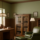 Mission Bookcase / Curio Cabinet - Walnut (W1)