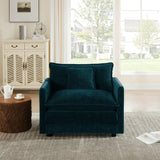 Comfy Deep Single Seat Sofa Upholstered Reading Armchair Chair