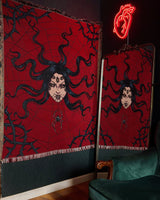 Arachnophobia - Spider Queen Woven Blanket