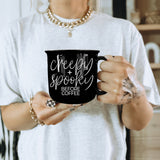 Creepy Spooky Black Ceramic Mug 14.5oz Halloween Coffee Cup For Gothic Morning Vibes