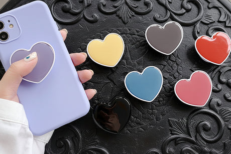 Heart Phone Grip E-Reader Holder (black. see bulk rate) - Dark Romance Crates