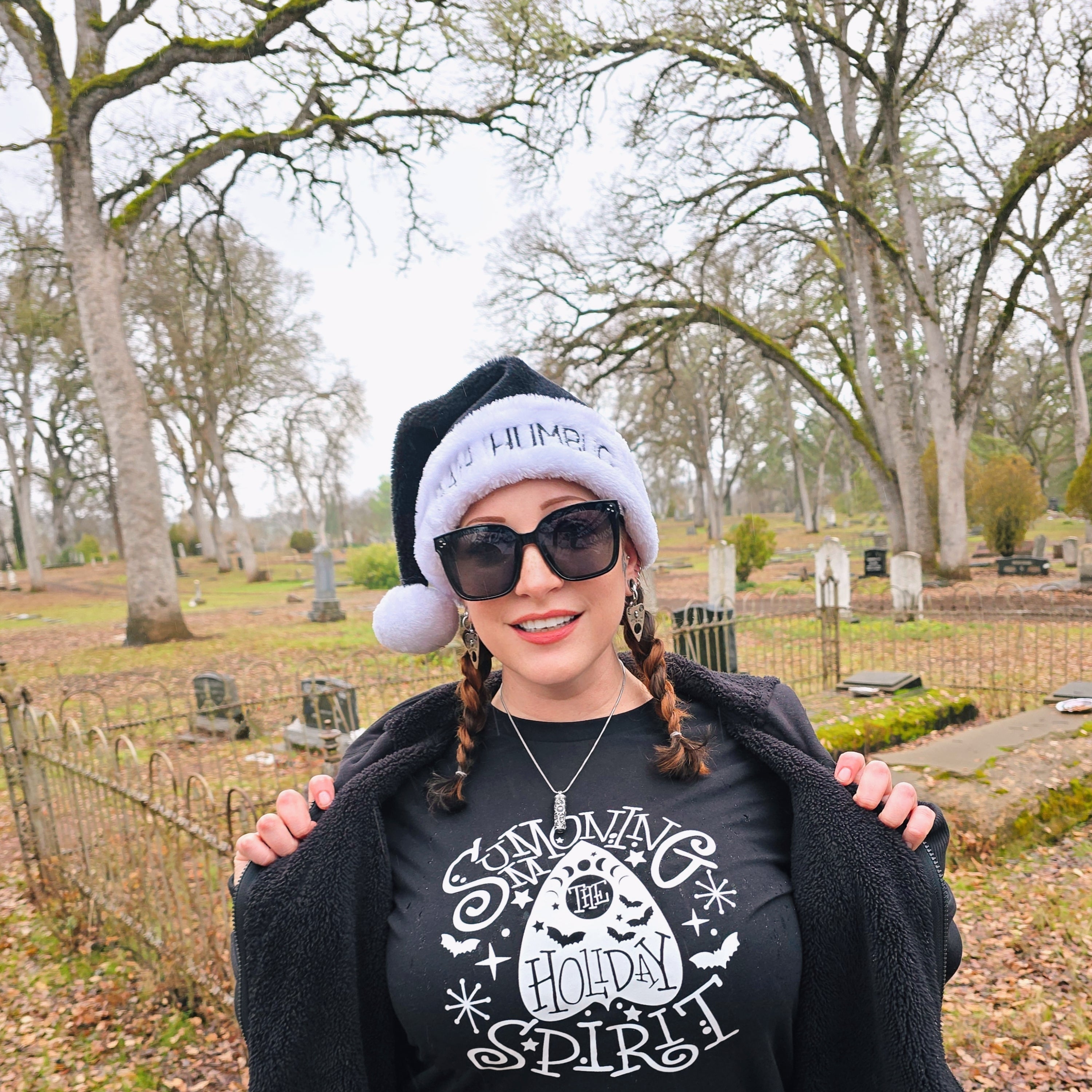 "Summoning the Holiday Spirit" Planchette Ouija Spooky Holiday Tee - Unisex Shirt