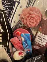 Valentines luxury dark romance gift basket - spa, books, gift wrap - Dark Romance Crates